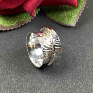 Spinner Ring, 925 Silver Ring, Meditation Ring, Spinning Ring, Anxiety Ring, Fidget Ring, Silver Band Ring, Thumb Ring, Gift For Christmas