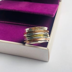 Spinner Ring, 925 Sterling Silver, Handmade Ring, Band Ring, Boho Ring, Thumb Ring, Anxiety Ring ,Fidget Ring, Meditation Ring, Gift For Her