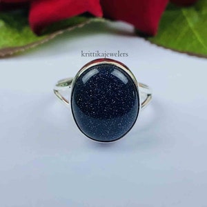 Black Sunstone Ring, 925 Sterling Silver, Statement Ring, Natural Sunstone Ring, Gemstone Ring, Silver Ring, Dainty Ring, Gift For Christmas
