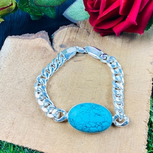 Silver Bracelet, Salman Khan Bracelet, 925 Sterling Silver, Turquoise Bracelet, Mens Bracelet, Being Human Bracelet, Gift For Christmas