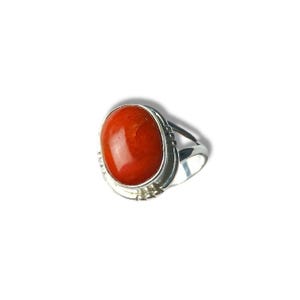 High Quality Coral Ring, 925 Sterling Silver, Gemstone Ring, Statement Ring, Handmade Ring, Women Jewelry, Gift for Valentine&#39;s, Boho Rings