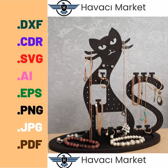 Cat jewellery shop stand