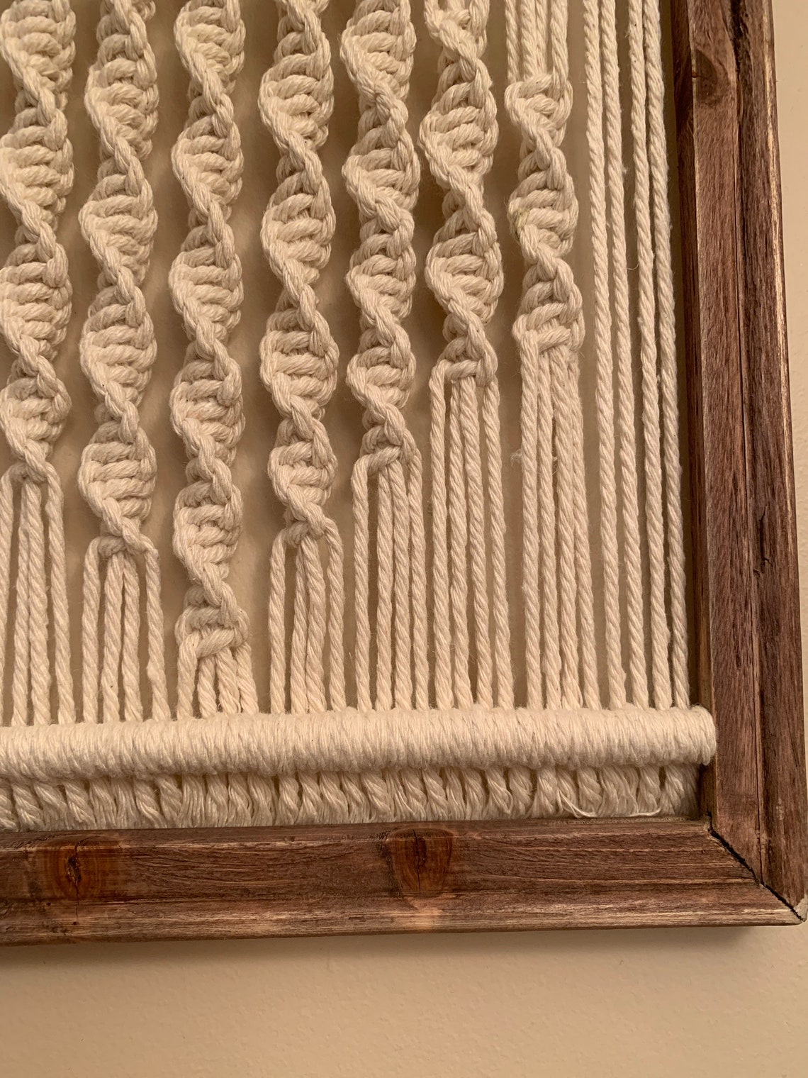 Framed Macrame Wall Art / Macrame in a Frame / Macrame Hanging in a