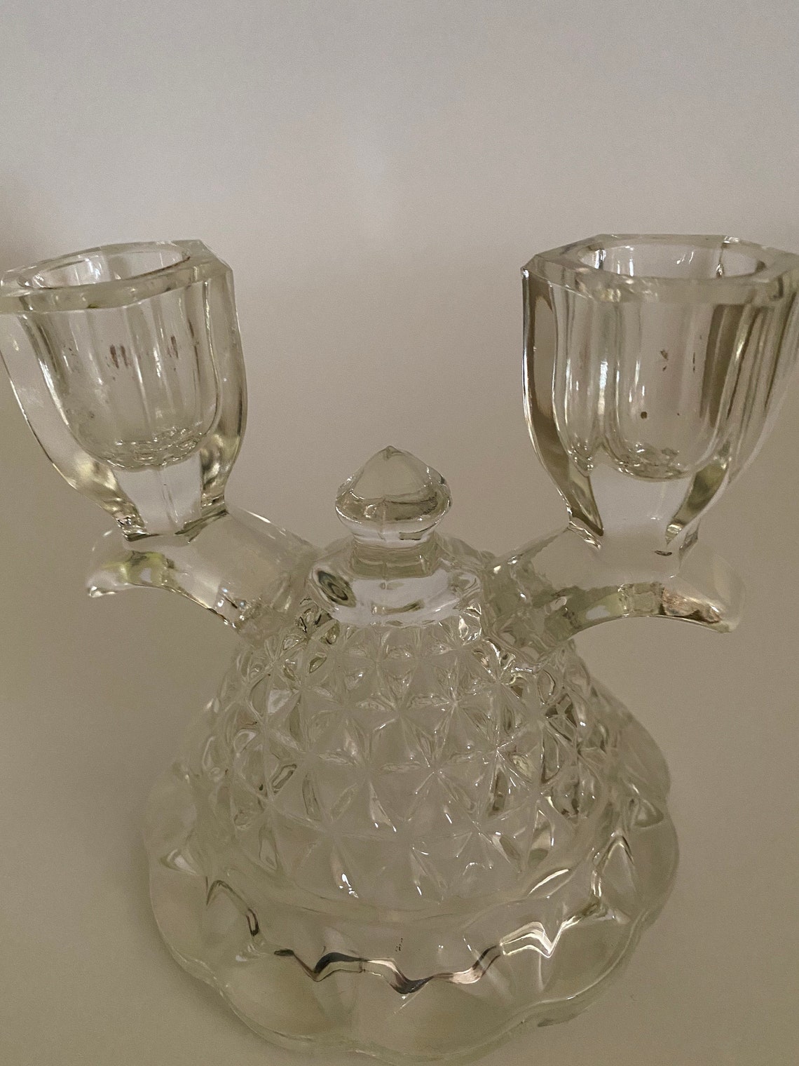Imperial Glass double candle holders Etsy