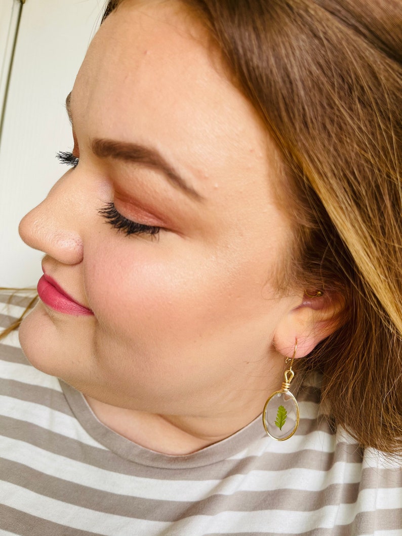 Fern Earrings in Ovals