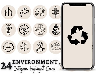 Copertine in evidenza di Instagram per la Giornata della Terra: icone neutre dei blogger (download digitale)
