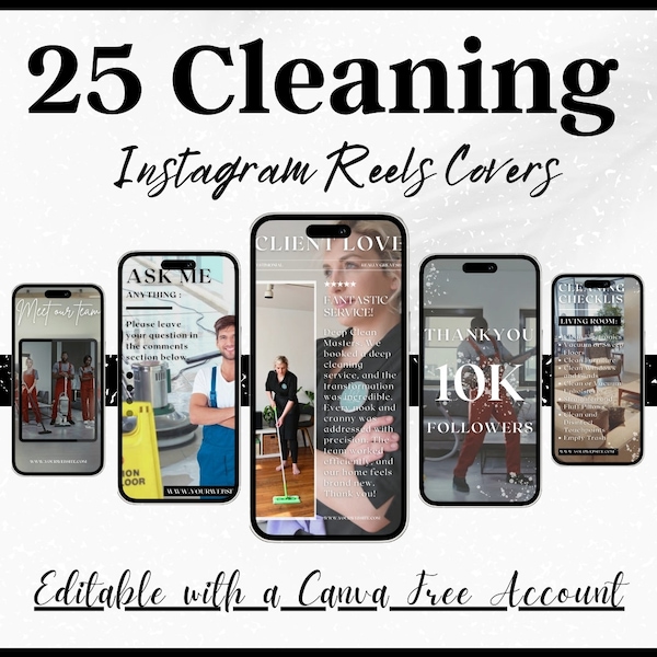 Reinigung Business Instagram Video Reels Vorlagen | Reinigungsservice Instagram Walzen | Gewerbliche Reinigung Vorlage | Reinigung von Social Media