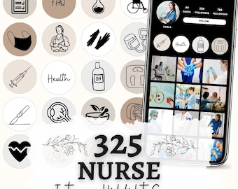 Nurse Instagram Highlight Covers: Health & Wellness Icons (Digital Download)
