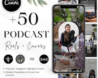 Modelli di podcast Instagram Reels: video marketing modificabili (download digitale)