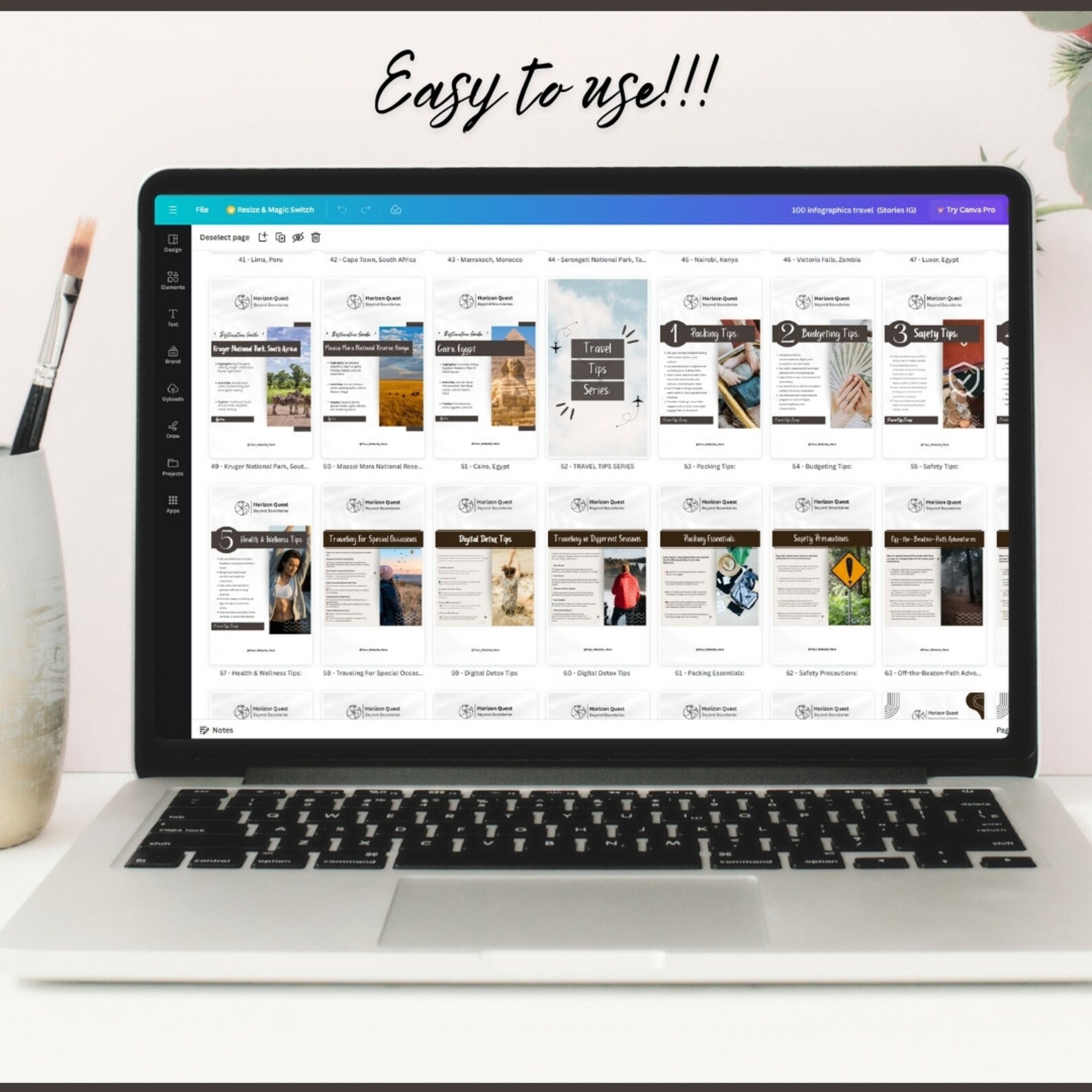 Plantillas de Canva para infografías de viajes / Publicaciones ...