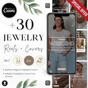 Jewelry Reel Templates | Jewelry accessories Videos for Instagram & TikTok | Jewelry Highlights cover for instagram