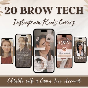 Brow Tech Instagram Video Reel Templates , Brow Tech Artist Instagram Reels,BrowTech Social Media, Video Reels, Brow tech Luxury Reel Cover