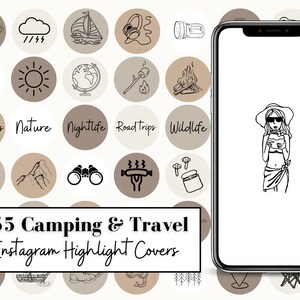 Camping Highlight cover , Travel highlight cover, camping and Travel Highlight Instagram covers, Adventure highlight, Outdoors highlight