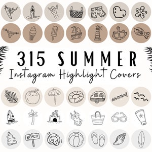 Summer highlights instagram covers, Summer Icons for instagram highlights Summer stories for ig covers