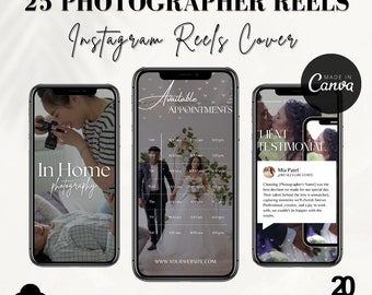 Modello di rulli Instagram per fotografi: design minimalista moderno (Canva)