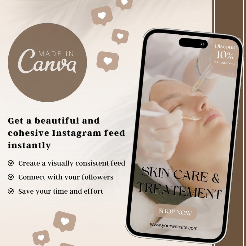 Skincare Video Reel Templates for Instagram, Esthetician Reel Covers, Skin Care Reel Templates