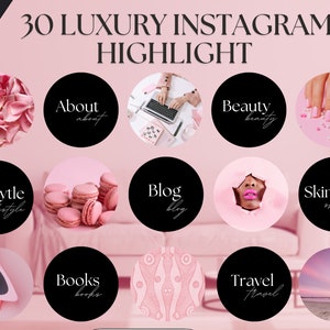 Luxe instagram highlight covers Roze LUXE Instagram story Luxe highlight Covers roze luxe sociale media cover voor instagram stories