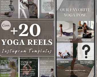 Yoga Instagram Reels Templates: Editable Meditation Videos (PDF)