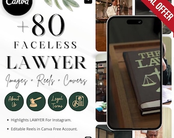 Faceless Lawyer Reels: modelli di storie e video Instagram modificabili (Canva)