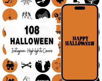 Copertine di Halloween per Instagram: 36 icone (download digitale)