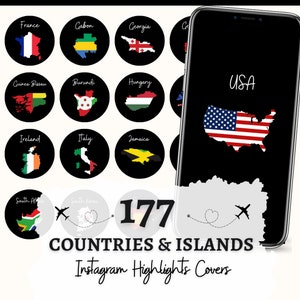 Map Flag Highlights Cover, Reiseblog-Highlights, Travel Story Highlight-Cover, Travel Story Icons, Country Flagge Story Cover, Flaggen Symbole