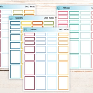 Printable Planner Boxes. Boxes for the Classic HP Weekly Layout. Color ...