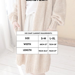 Cardigan lungo in lana, Giacca in maglia, Cardigan in mohair, Maglione in lana, Cardigan fatto a mano immagine 3