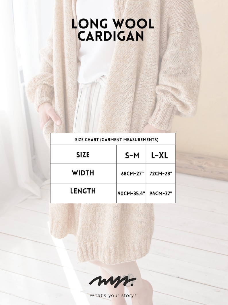 Cardigan lungo in lana, Giacca in maglia, Cardigan in mohair, Maglione in lana, Cardigan fatto a mano immagine 3