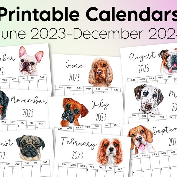 2024 Dog Calendars Etsy
