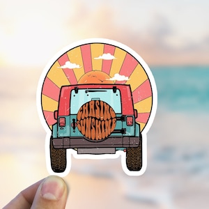 Chasing Sunshine Aufkleber, Sommer Van Aufkleber, wasserfester Vinyl Aufkleber, Retro VSCO ästhetische Wasserflasche Hydroflask Tumbler Laptop Aufkleber
