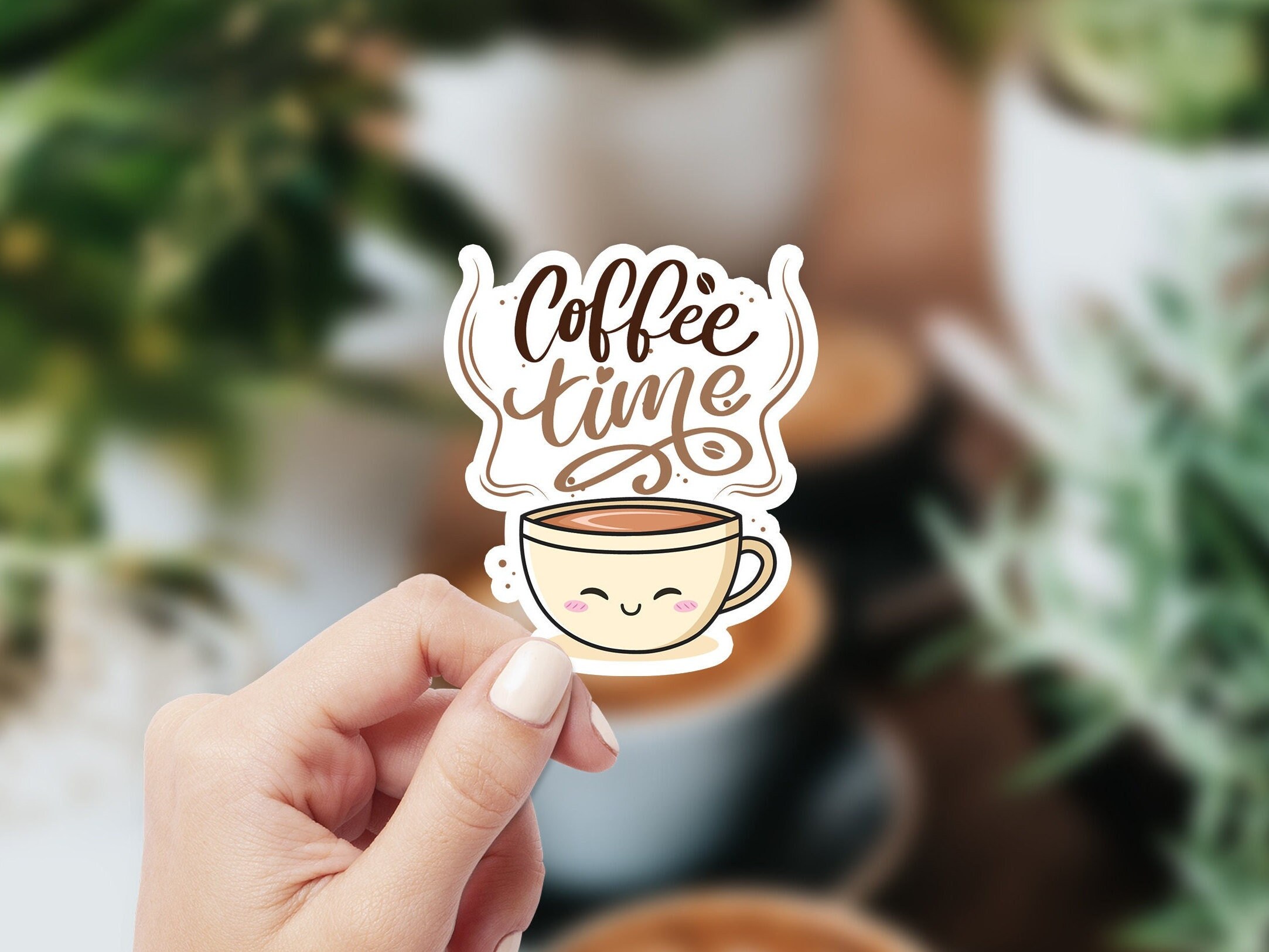 B x 11cm H , Pink Coffee TIME Wandtattoo Sticker Aufkleber Kaffeezeit Kaffee Zeit 30cm