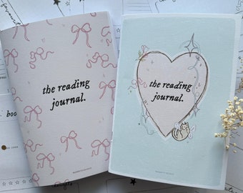 coquette paperback a5 reading journals | reading planner, tbr journal, reading diary, book tracker, reader gift, book club, bookish booktok