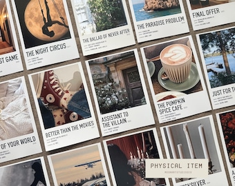 Puede incluir: Un conjunto de diez carteles digitales descargables imprimibles con diseños minimalistas de carteles de películas con títulos como "The Night Circus", "The Ballad of Never After", "The Paradise Problem", "Assistant to the Villain", "Better Than the Movies", "The Pumpkin Spice Cafe", "Just for the Summer" y "Heart of Your World".