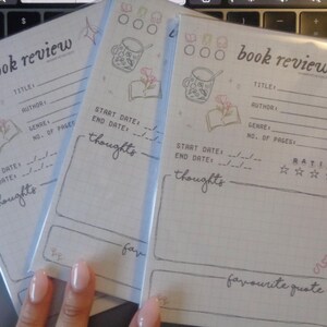 Book Review Notepad - A6 50 Pages | Book Lover Notepad, Reader ...