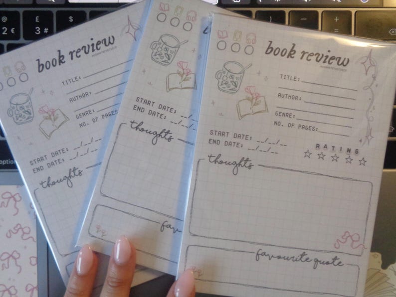 Book Review Notepad - A6 50 Pages | Book Lover Notepad, Reader ...