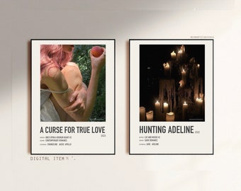 aesthetic book inspired posters (4) *digital item* [book polaroid, minimalist, tiktok books, book reader gift, romance books book lover]