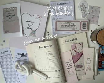 cozy reader bookish bundle box | reader gift box, booktok, book club gift, reading planner, reader stationary, book lover gift, book box