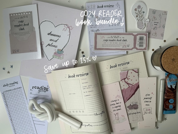 cozy reader bookish bundle box | reader gift box, booktok, book club gift, reading planner, reader stationary, book lover gift, book box