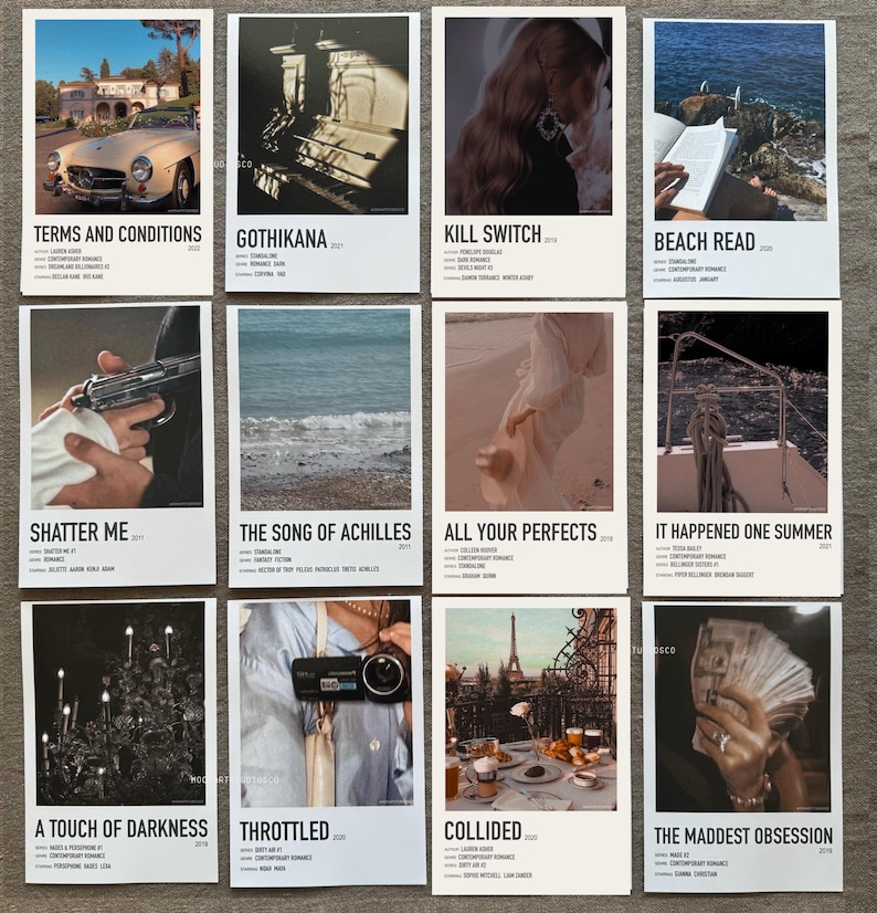 Poster estetici ispirati ai libri (1) *oggetto fisico* [poster libro, minimalista, libri di TikTok, regalo per lettori, libri romantici per amanti dei libri] immagine 6