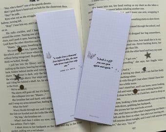 Marcapáginas con citas sobre lectura / Regalos para amantes de los libros, minimalistas, papelería bonita con temática literaria, regalo para ratones de biblioteca, Booktok, regalo para clubes de lectura