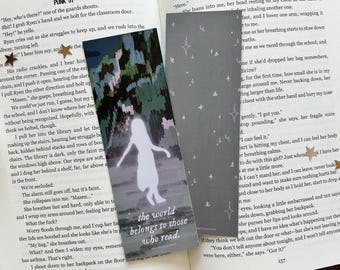 El mundo pertenece a quienes leen, marcapáginas ilustrado sobre alfabetización / regalos para amantes de los libros, regalos para lectores, regalo para ratones de biblioteca, booktok, regalo para clubes de lectura