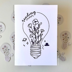 paperback a5 reading journal | reading planner, tbr journal, reading diary, book tracker, reader gift, book club gift, bookish booktok