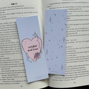 certified book lover bookmark | feminist bookmark, coquette bookmarks, bookish, booktok, book club gift, cute bookmarks, fairytale bookmark