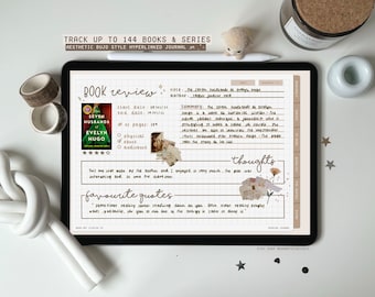 ästhetisches digitales Lesejournal Gitter - verknüpftes pdf | Goodnotes Journal, Buch Journal, Lese Tracker, Buchkritiken, Bookish, Booktok