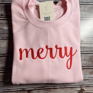 Merry Christmas Embroidered Sweatshirt