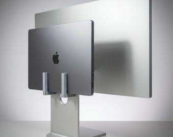 MacBook / Laptop Halter für Apple Studio Display - Minimalistischer Schreibtisch Organizer