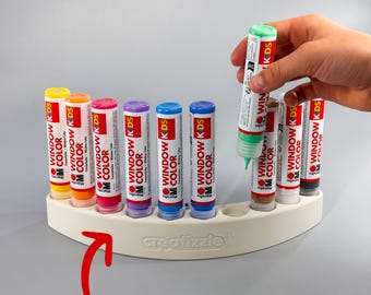 Window Color Stand for Marabu KiDS Paint Bottles – Upside Down Storage