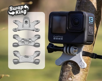 SwapKing™ Magnet-Halterung für GoPro und Smartphone – Schnellwechsel-System für Vlogger & Content Creator – Modulares Kamera-Zubehör