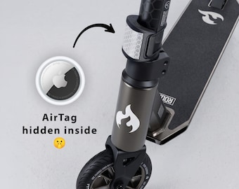 Hidden AirTag Holder for Scooters & E-Scooters – Reflector Tube Mount, Red or White
