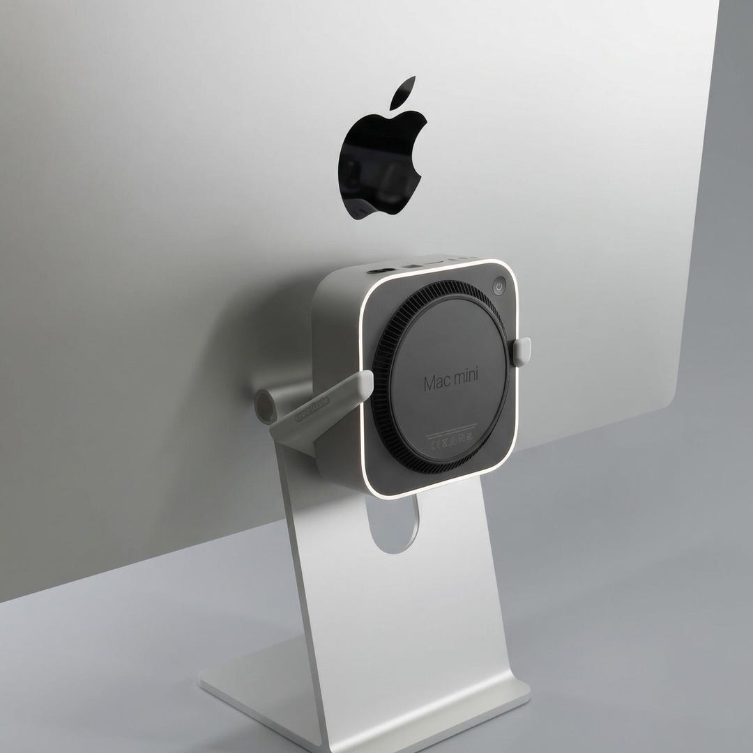 Mac Mini M4/5/6 Mount for Apple Studio Display (tilt-adjustable